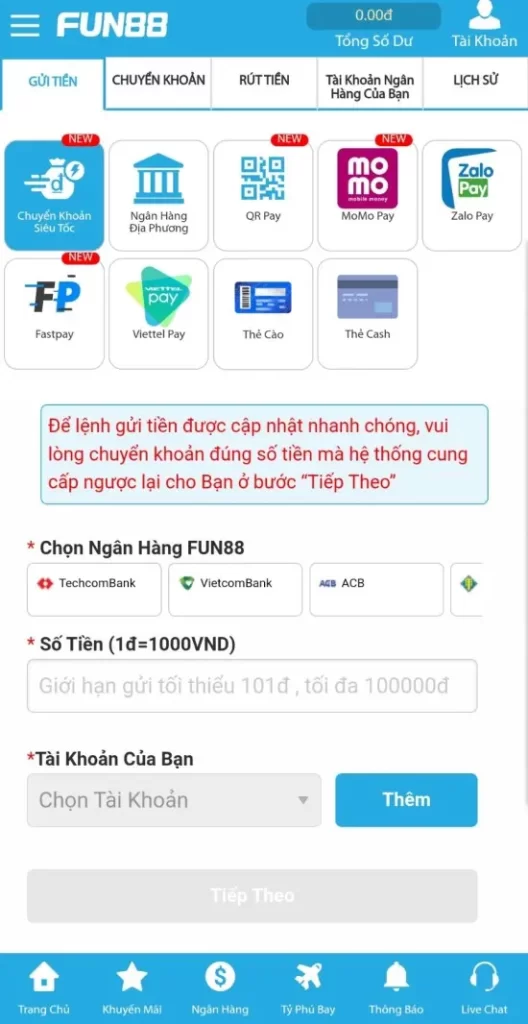 Hướng dẫn Nạp Tiền Fun88 - Cách Để Tham Gia Trò Chơi Một Cách Dễ Dàng